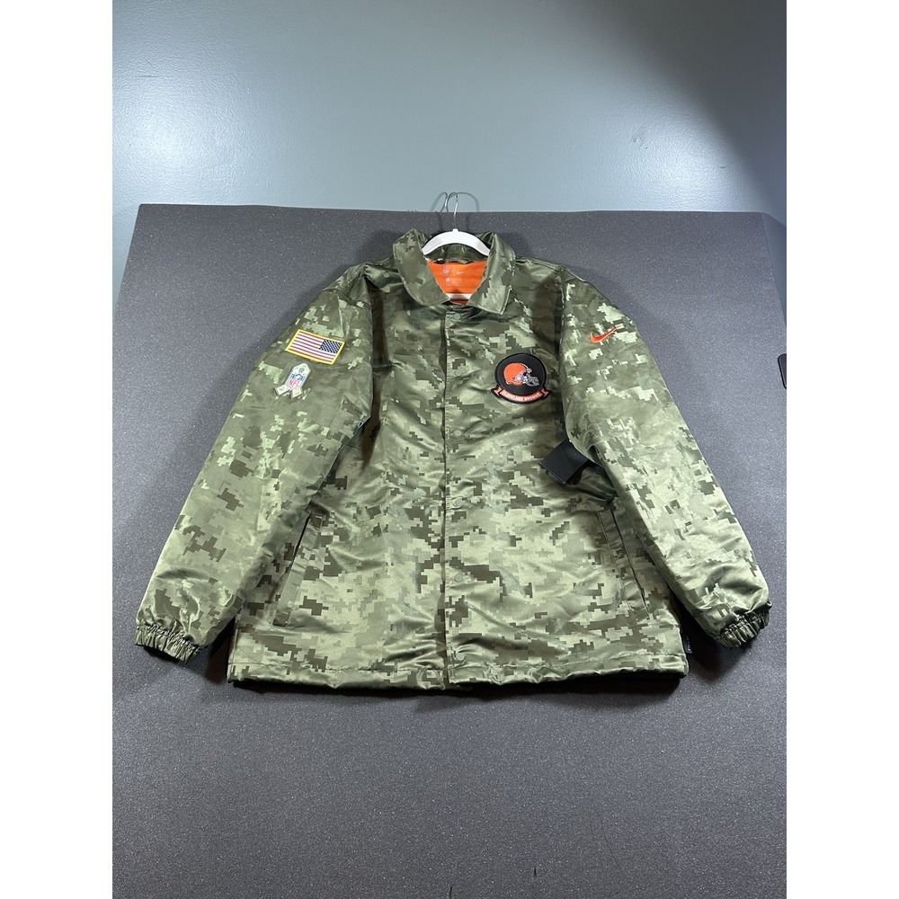 Nike Cleveland Browns Salute To service On Field Digital Camo Jacket XXL